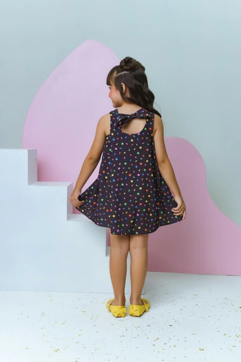 Vestido Larissa Preto Frutas