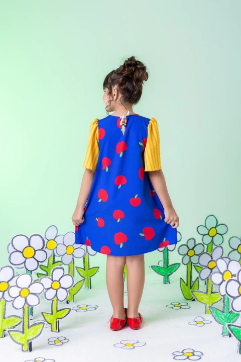 Vestido Cristal Azul Branca de Neve