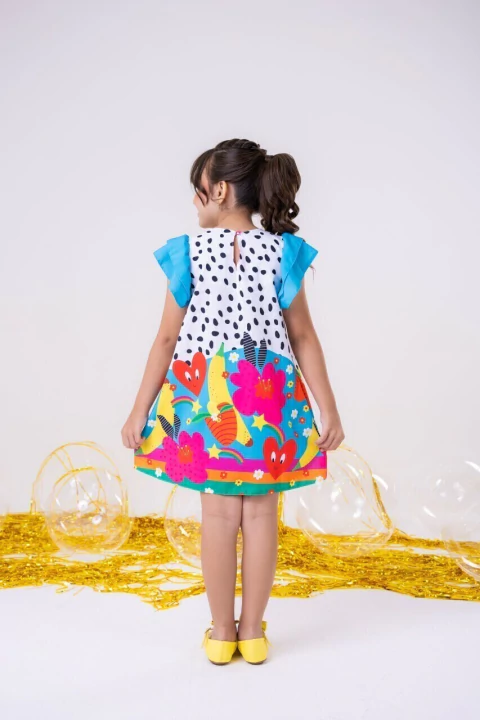 Vestido Cris Branco Frutas