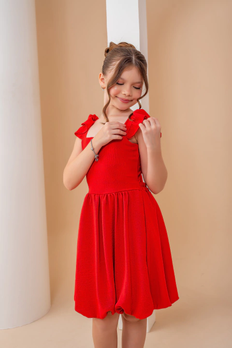 Vestido Balonê vermelho