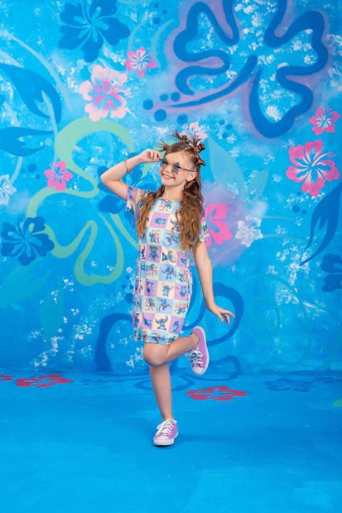 Vestido stitch quadrado